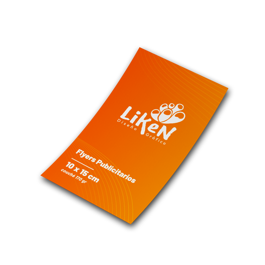 Flyers Publicitarios 10 x 15 cm couché 170 gr